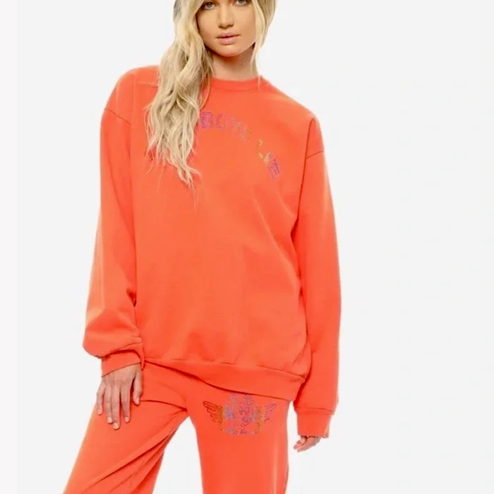 1-800 Boys Lie Orange Sweatsuit Set